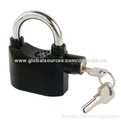 Stainless Steel 70dB Alarm Security Lock (Black)